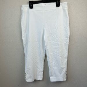NWT JM Collection White Capri Pants Size Petite XL